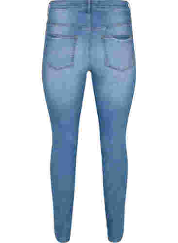 Emily jeans med slim fit og normal høyde i livet, Blue denim, Packshot image number 1