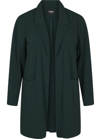 FLASH - Lang blazer med lommer, Grønn FLASH - Lang blazer med lommer