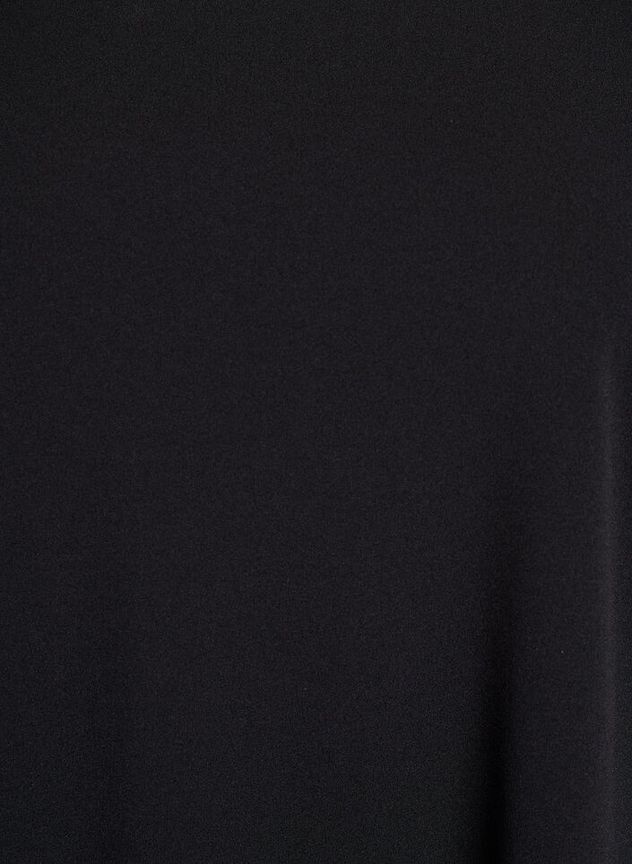 FLASH - Kort A-linje kjole med 3/4 ermer, Svart, Packshot image number 2