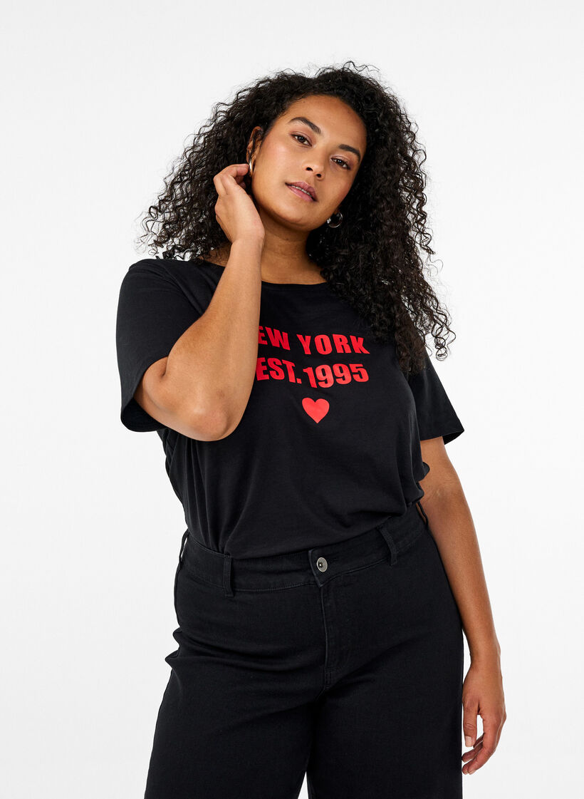 FLASH - T-skjorte med motiv, Svart, Model image number 0