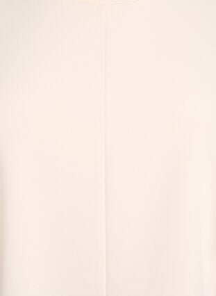Zizzi Kortermet bluse med figursydde innsnitt, Beige, Packshot image number 2