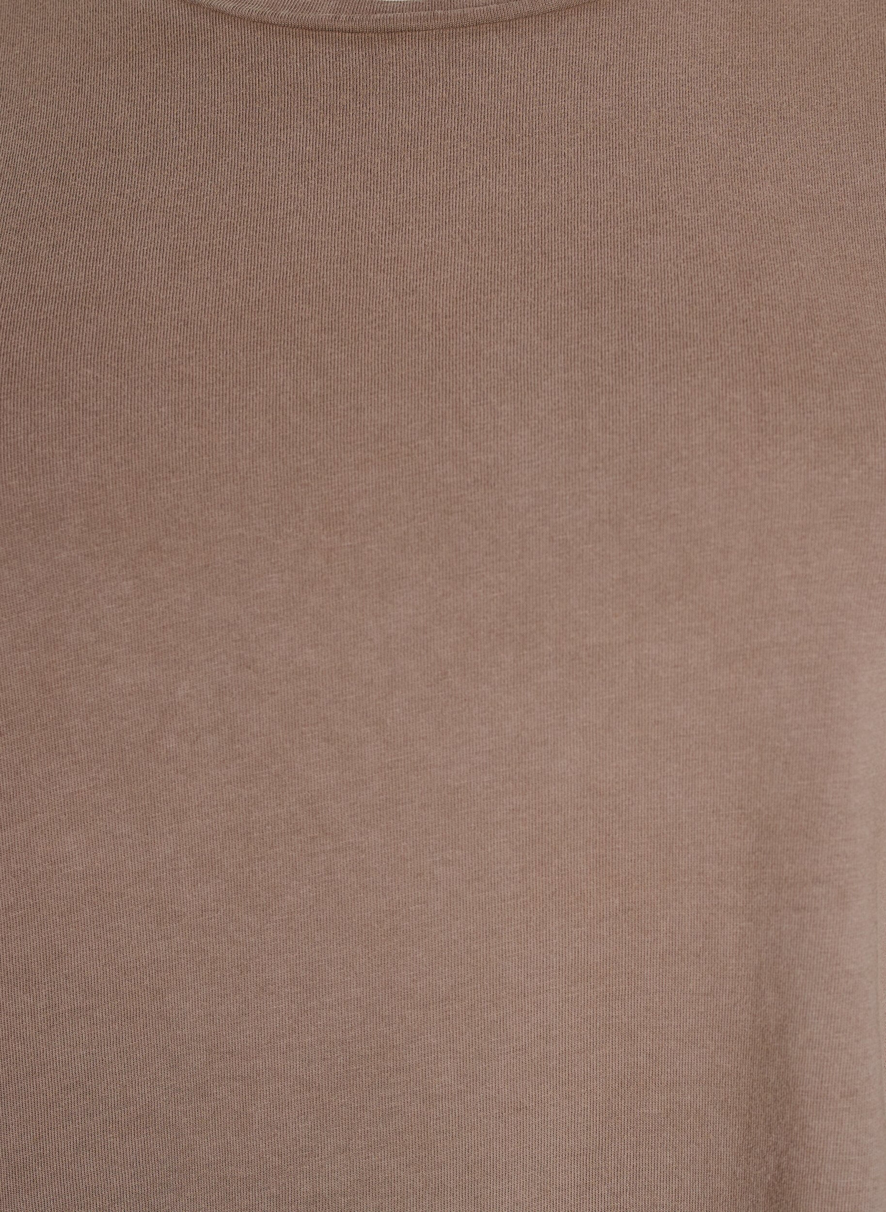 Zizzi Kort A-formet kjole med vasket look, Brun, Packshot image number 2