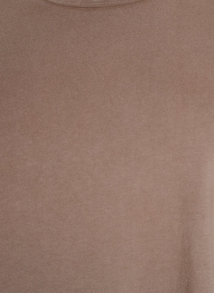 Kort A-formet kjole med vasket look, Brun, Packshot image number 2