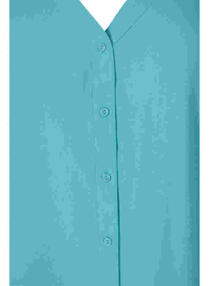 Viskosetopp med knapper, Aqua Sea, Packshot image number 2