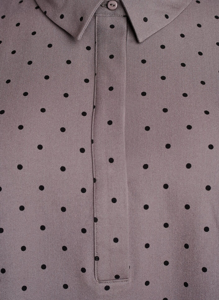Kort A-linje kjole med lange ermer, Grå, Packshot image number 2