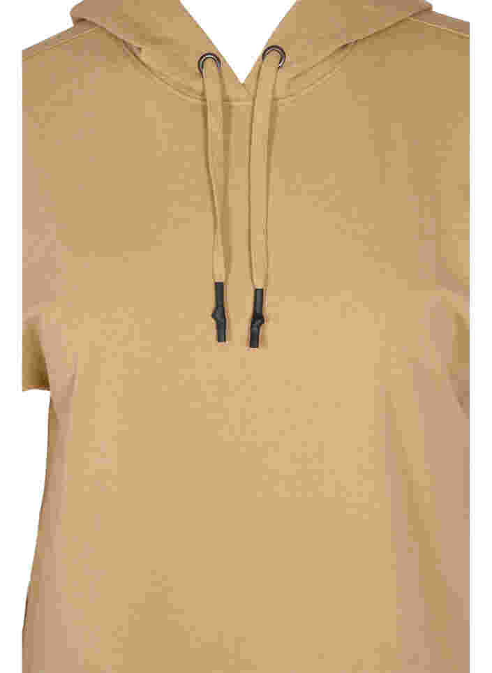 Kjole med hette og korte ermer, Tannin, Packshot image number 2