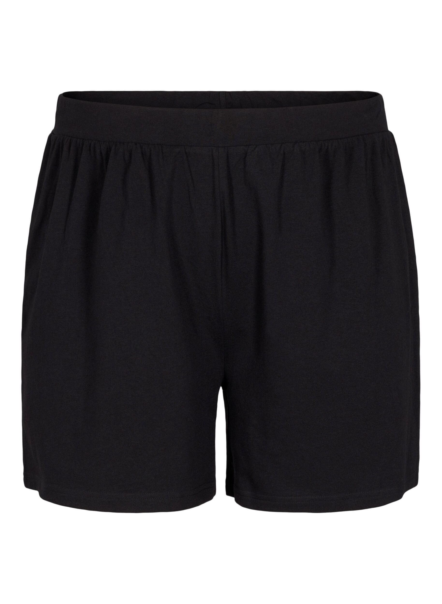 L&oslash;se shorts i en bomullsmiks