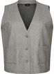 V-hals vest med knapper, Gr&aring;, Packshot image number 0