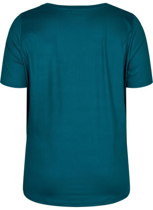 T-skjorte til trening for gravide, Deep Teal, Packshot image number 1