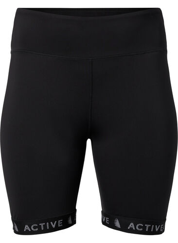Tettsittende treningsshorts, Black, Packshot image number 0
