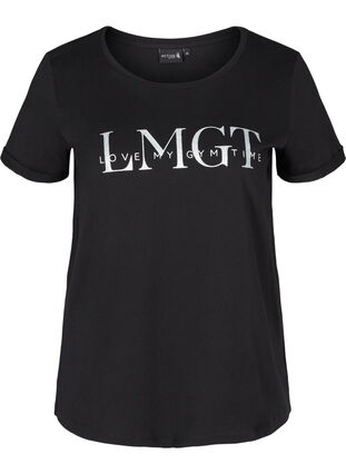 T-skjorte til trening med print, Black LMGT, Packshot image number 0