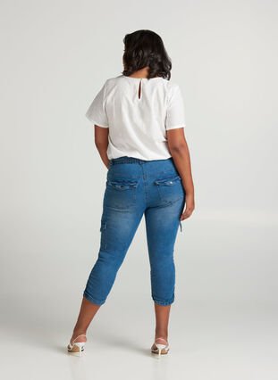 Nillie capri jeans, Blue denim, Model image number 0