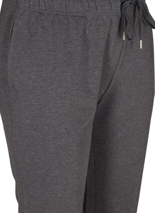 Bukser med vidde og lommer, Dark Grey Melange, Packshot image number 2
