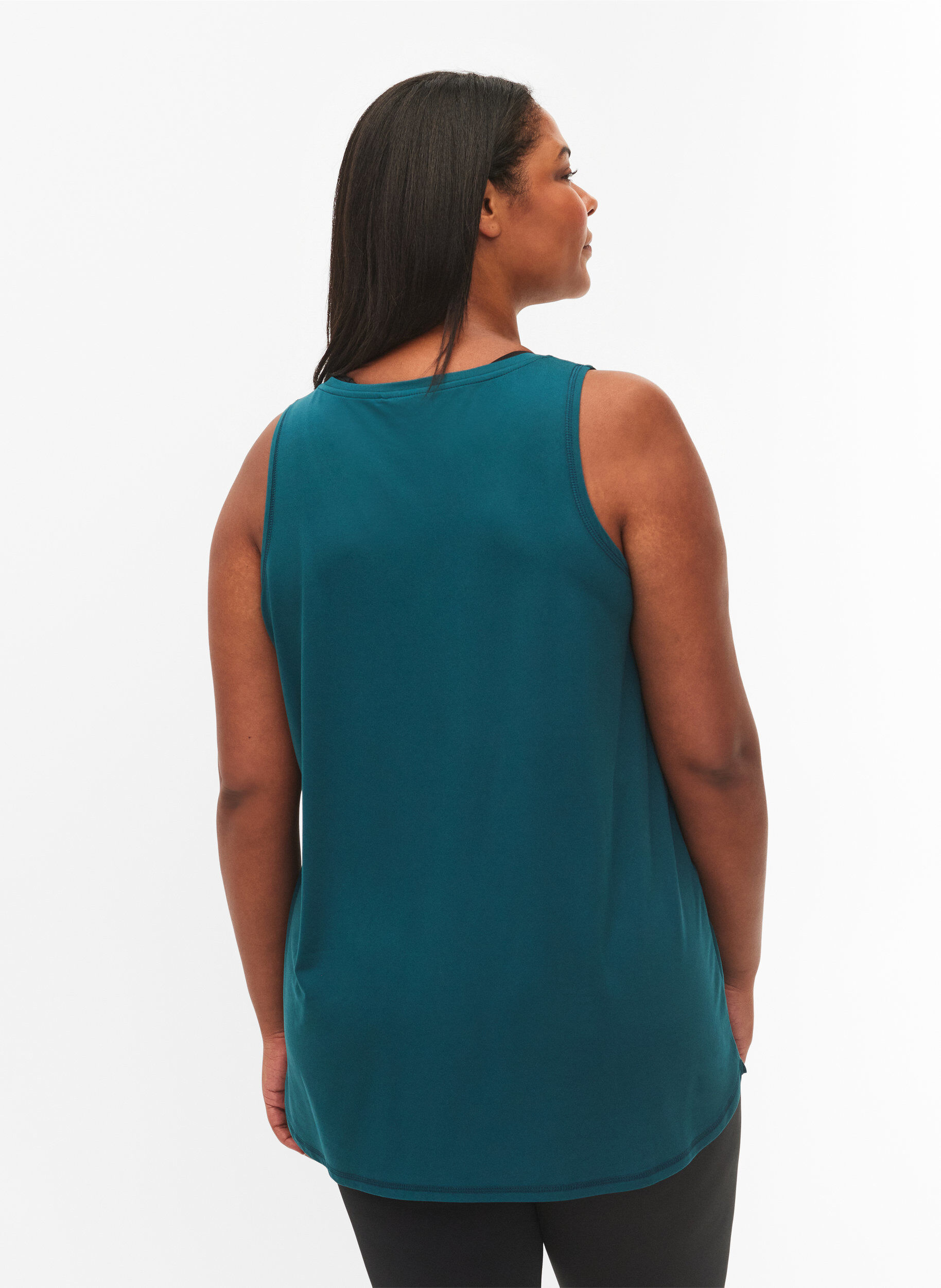 Zizzi Treningstopp med V-hals, Gr&oslash;nn, Model image number 2