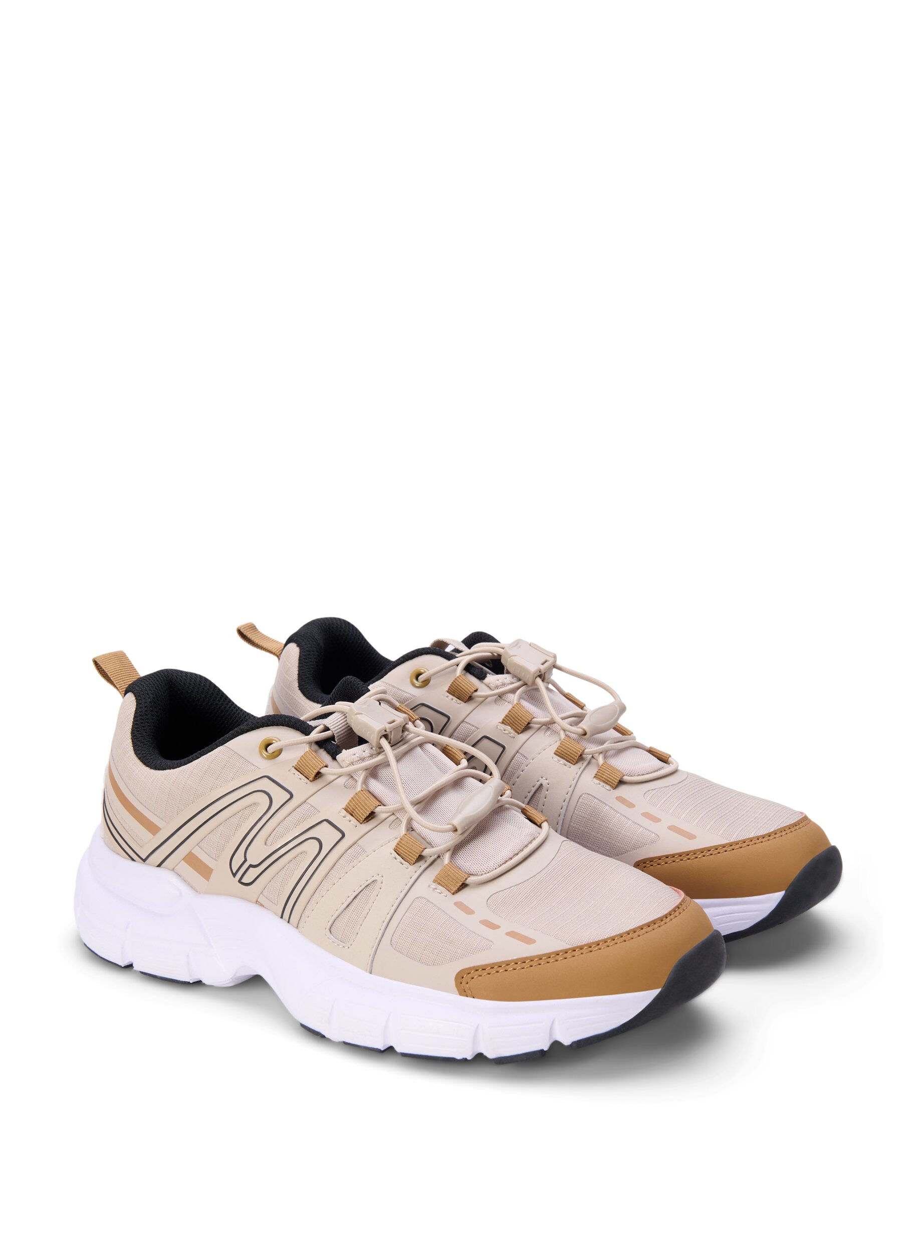 Zizzi Wide fit - Sneakers med elastiske lisser, Birch, Packshot image number 1