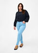 Bluse i Tencel ™ Modal med broderidetaljer, Black, Model image number 2