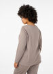 Modalblanding bluse med rund hals, Beige, Model image number 2