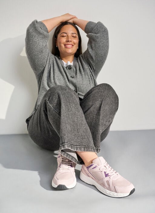 Wide fit - Sporty sneakers, Rosa Wide fit - Sporty sneakers