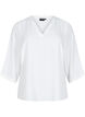Bluse med 3/4 ermer, Vanilje, Packshot image number 0