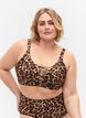 Leopardmønstrete bikinioverdel med stringdetaljer, Autentic Leopard, Model image number 0