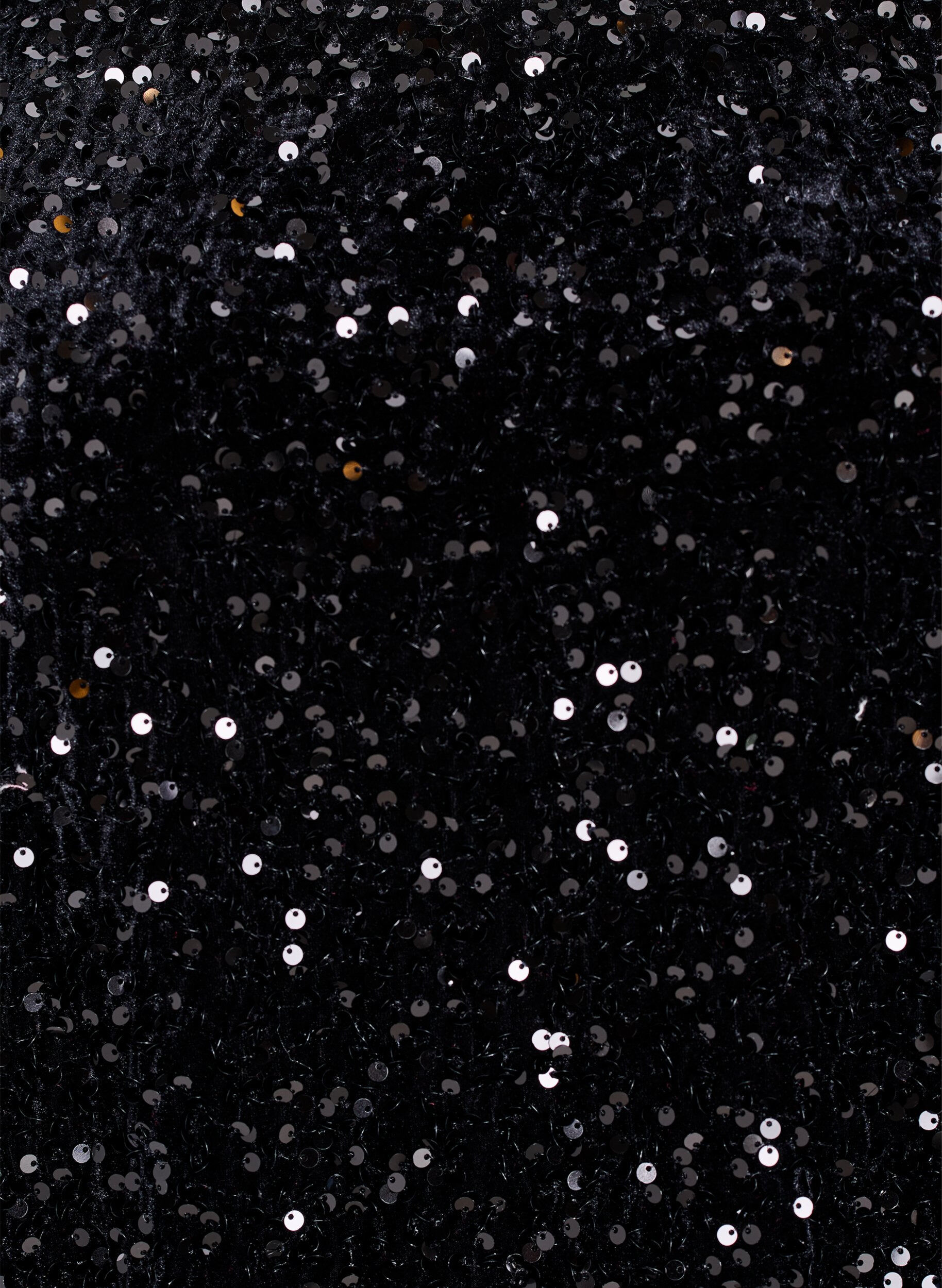 Zizzi Bluse med paljetter og lange ermer, Svart, Packshot image number 2