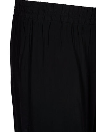 Shorts med løs passform i viskose, Black, Packshot image number 2
