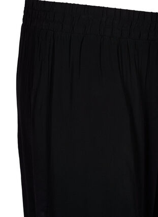 Zizzi Shorts med løs passform i viskose, Black, Packshot image number 2
