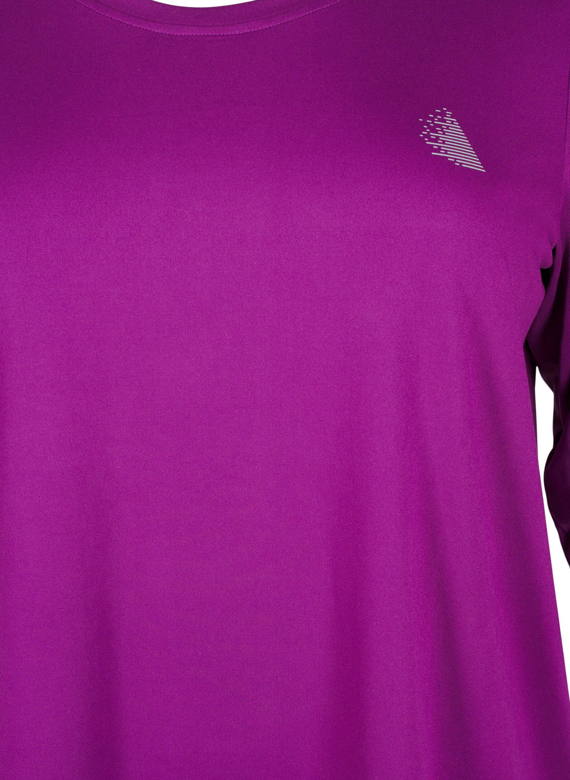 ZizziTreningstopp med 3/4-ermer, Lilla, Packshot image number 2
