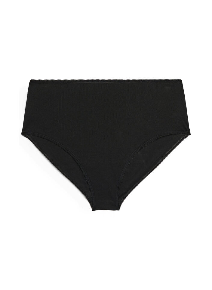 5-pakning ribbede bomullstruser, Vanilje, Packshot image number 5