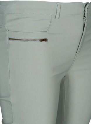 Tettsittende 3/4-bukser med glidelås, Slate Gray, Packshot image number 2