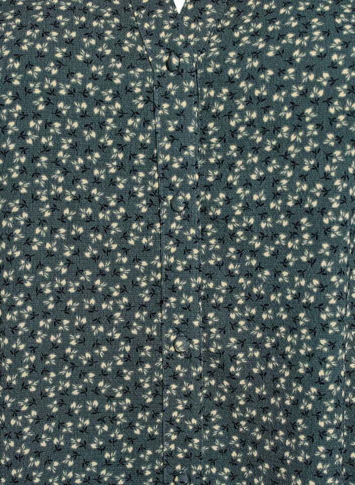 Midikjole i A-linje med korte ermer, Grønn, Packshot image number 2