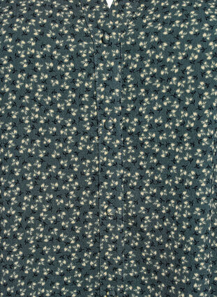 Zizzi Midikjole i A-linje med korte ermer, Grønn, Packshot image number 2