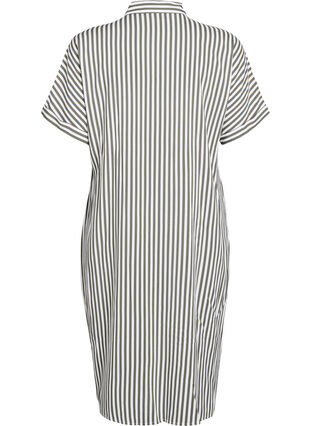 Zizzi FLASH - Lang skjortekjole med korte ermer, Grønn, Packshot image number 1