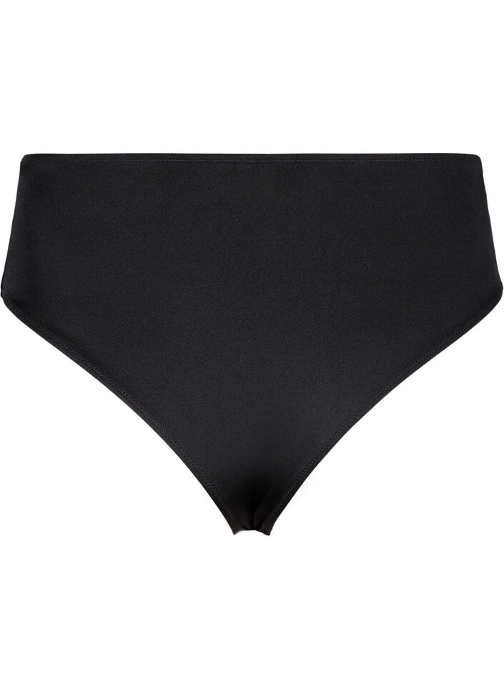 Ensfarget bikinitruse med vanlig midje, Black, Packshot
