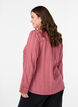 Bluse med tone-på-tone tekstur og knapper, Rosa, Model image number 2