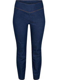 Stretchy jeggings i bomullsblanding, Dark blue, Packshot