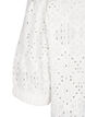 Kortermet bluse med blondemønster, Bright White, Packshot image number 3