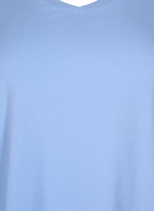 Ensfarget basis T-skjorte i bomull, Serenity, Packshot image number 2