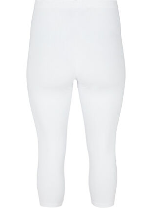 Zizzi 3/4-basisleggings, Bright White, Packshot image number 1