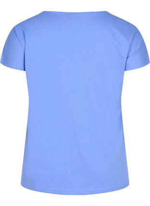T-skjorte i bomullsmiks, Ultramarine, Packshot image number 1