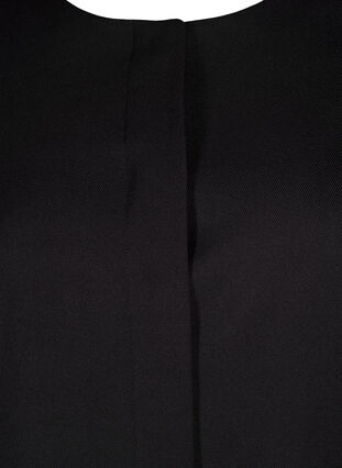 Zizzi Vårjakke med skjult knappestolpe, Black, Packshot image number 2