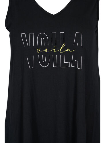 Treningstopp i viskose med A-form, Black w. VOILA, Packshot image number 2