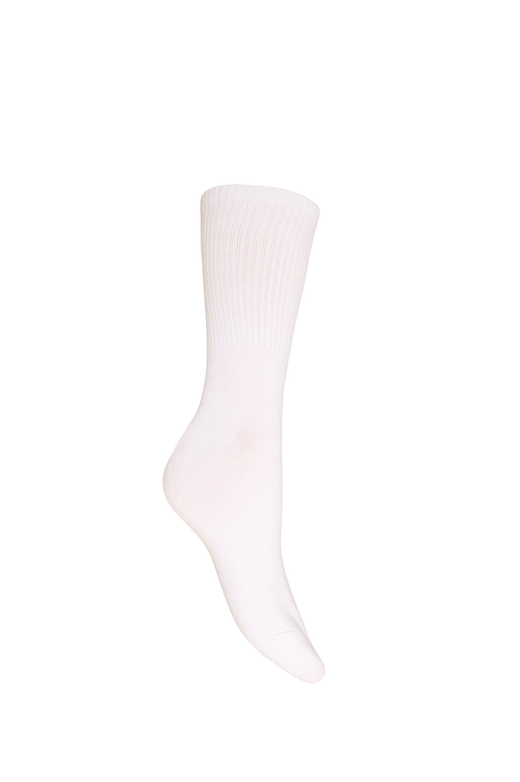 ZizziBomullssokker med m&oslash;nster, Hvit, Packshot image number 1