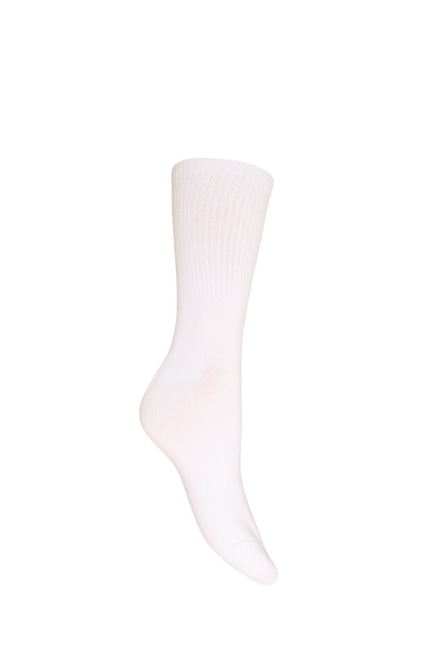 Bomullssokker med m&oslash;nster, Hvit, Packshot image number 1