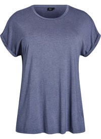 Loose t-skjorte med rund hals, Blå Loose t-skjorte med rund hals