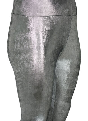 Sølvfarget tights som er høye på livet, Dark Silver, Packshot image number 2