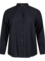 Skjorte med stripet tekstur, Black