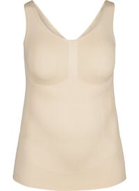 Shapewear topp med brede stropper, Beige Shapewear topp med brede stropper