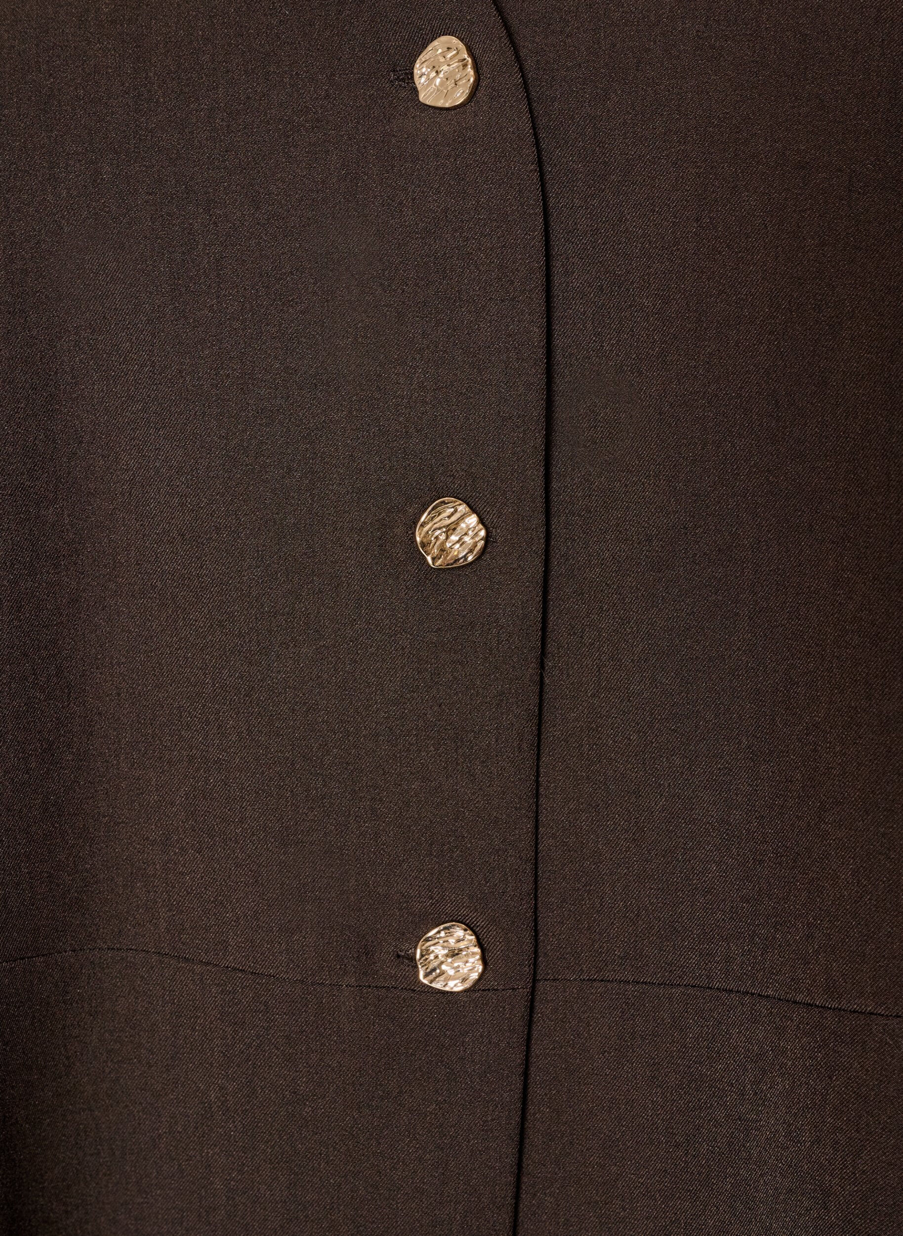 ZizziStripet vest med peplum, Brun, Packshot image number 2