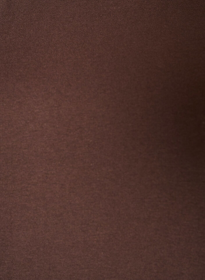 Kortermet T-skjorte i bomullsblanding, Brun, Packshot image number 2